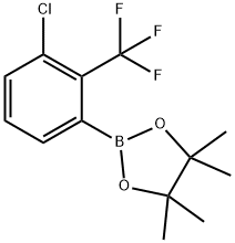 2-(3-氯-2-(三氟甲基)苯基)-4,4,5,5-四甲基-1,3,2-二氧杂硼烷 结构式