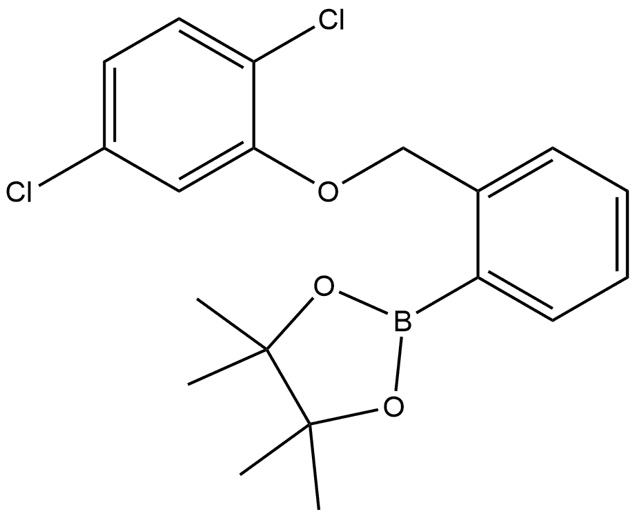 2-[2-[(2,5-Dichlorophenoxy)methyl]phenyl]-4,4,5,5-tetramethyl-1,3,2-dioxaboro... 结构式