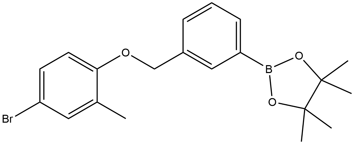 2-[3-[(4-Bromo-2-methylphenoxy)methyl]phenyl]-4,4,5,5-tetramethyl-1,3,2-dioxa... 结构式