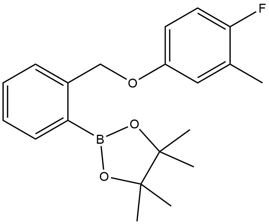 2-[2-[(4-Fluoro-3-methylphenoxy)methyl]phenyl]-4,4,5,5-tetramethyl-1,3,2-diox... 结构式