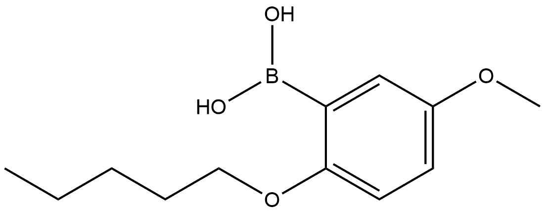 B-[5-Methoxy-2-(pentyloxy)phenyl]boronic acid 结构式