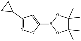 3-环丙基-5-(4,4,5,5-四甲基-1,3,2-二氧硼杂环戊烷-2-基)异噁唑 结构式