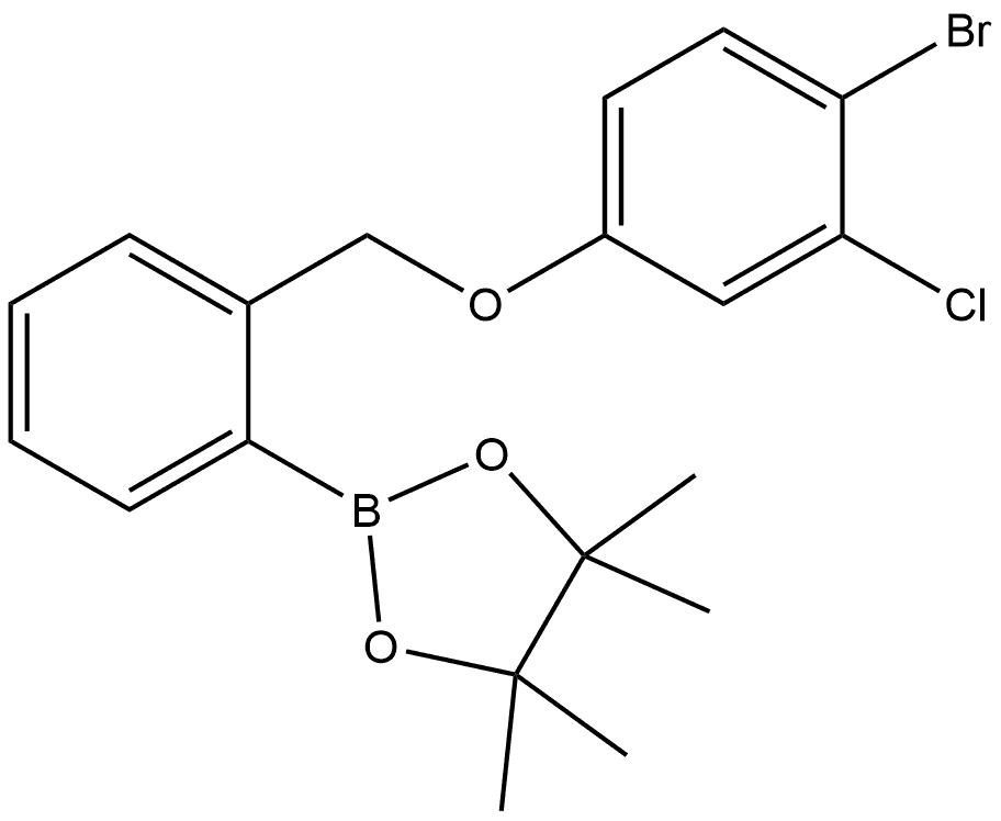 2-[2-[(4-Bromo-3-chlorophenoxy)methyl]phenyl]-4,4,5,5-tetramethyl-1,3,2-dioxa... 结构式