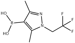 3,5-二甲基-1-(2,2,2-三氟乙基)吡唑-4-硼酸 结构式