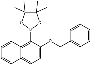 2-(2-(Benzyloxy)naphthalen-1-yl)-4,4,5,5-tetramethyl-1,3,2-dioxaborolane 结构式
