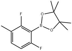 2-(2,6-二氟-3-甲基苯基)-4,4,5,5-四甲基-1,3,2-二氧硼杂环戊烷 结构式