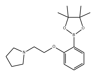 Pyrrolidine, 1-[2-[2-(4,4,5,5-tetramethyl-1,3,2-dioxaborolan-2-yl)phenoxy]ethyl]- 结构式