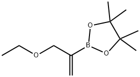 2-(3-乙氧基丙-1-烯-2-基)-4,4,5,5-四甲基-1,3,2-二氧硼杂环戊烷 结构式
