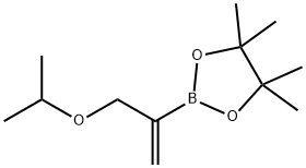 2-(3-异丙氧基丙-1-烯-2-基)-4,4,5,5-四甲基-1,3,2-二氧硼杂环戊烷 结构式