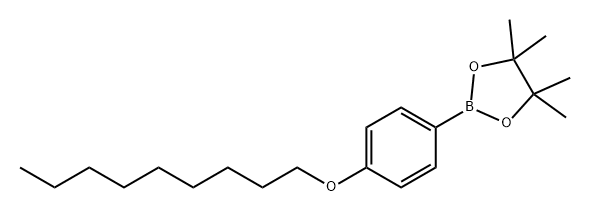 4,4,5,5-四甲基-2-(4-(壬氧基)苯基)-1,3,2-二氧硼杂环戊烷 结构式