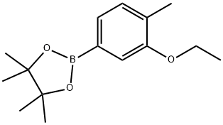 2-(3-ethoxy-4-methylphenyl)-4,4,5,5-tetramethyl-1,3,2-dioxaborolane 结构式