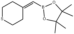 4,4,5,5-tetramethyl-2-[(thian-4-ylidene)methyl]-1,3, 2-dioxaborolane 结构式