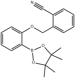 Benzonitrile, 2-[[2-(4,4,5,5-tetramethyl-1,3,2-dioxaborolan-2-yl)phenoxy]methyl]- 结构式