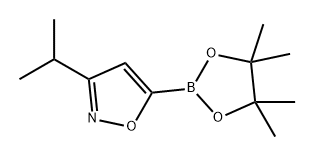 3-异丙基-5-(4,4,5,5-四甲基-1,3,2-二氧硼杂环戊烷-2-基)异噁唑 结构式