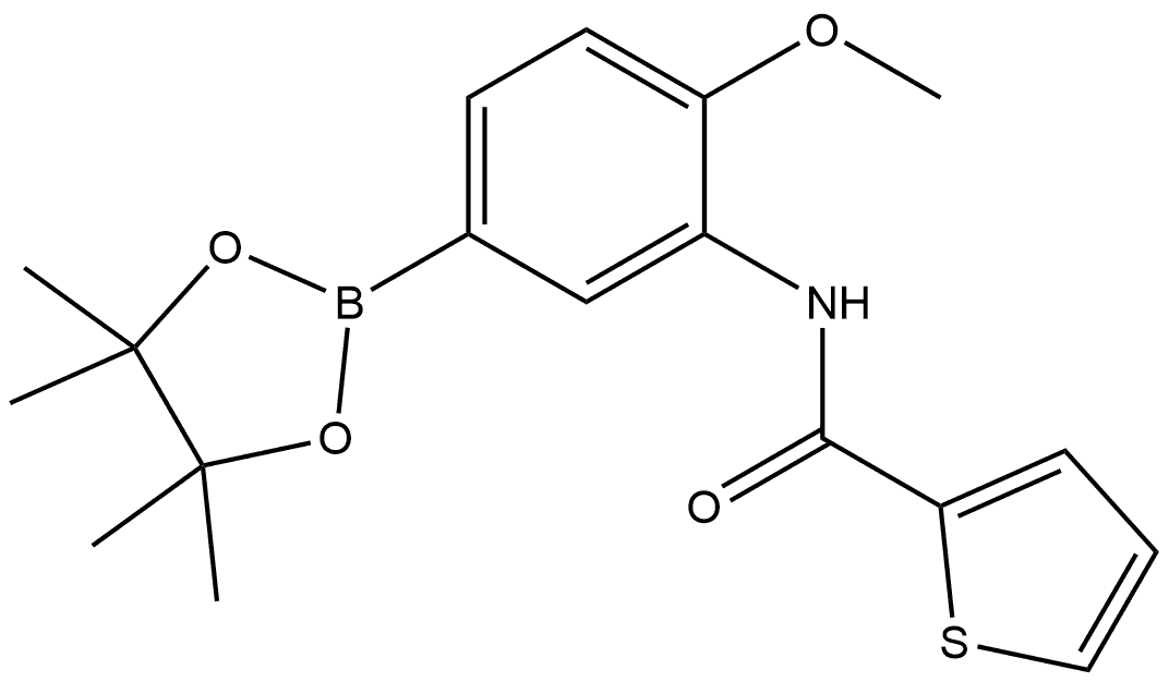 N-[2-Methoxy-5-(4,4,5,5-tetramethyl-1,3,2-dioxaborolan-2-yl)phenyl]-2-thiophe... 结构式