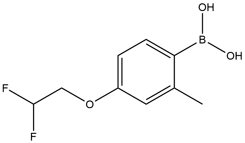 B-[4-(2,2-Difluoroethoxy)-2-methylphenyl]boronic acid 结构式