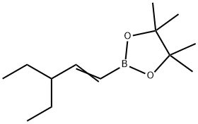 2-(3-乙基戊-1-烯-1-基)-4,4,5,5-四甲基-1,3,2-二氧硼杂环戊烷 结构式