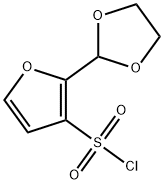 2-(1,3-二氧戊环-2-基)呋喃-3-磺酰氯 结构式