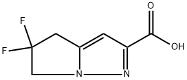 5,5-二氟-5,6-二氢-4H-吡咯并[1,2-B]吡唑-2-羧酸 结构式