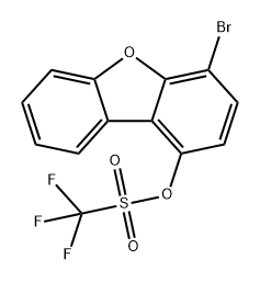 4-溴二苯并[B,D]呋喃-1-基三氟甲磺酸酯 结构式