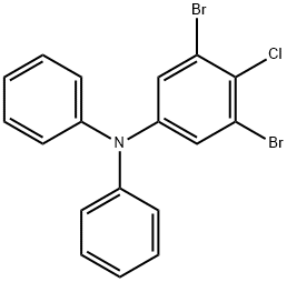 3,5-二溴-4-氯-N,N-二苯基苯胺 结构式