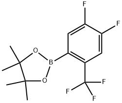 2-(4,5-二氟-2-(三氟甲基)苯基)-4,4,5,5-四甲基-1,3,2-二氧杂硼烷 结构式