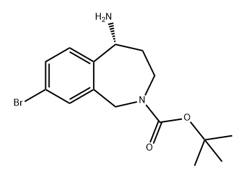 (R)-8-溴-2-BOC-2,3,4,5-四氢-1H-苯并[C]氮杂卓-5-胺 结构式