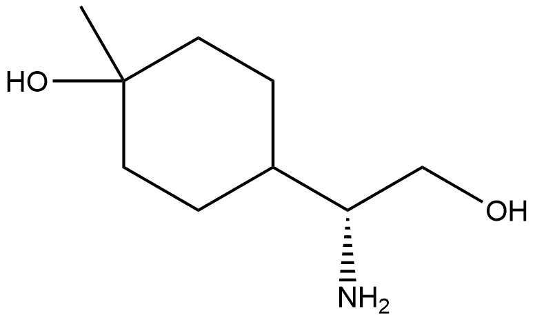 (ΒR)-Β-氨基-4-羟基-4-甲基环己烷乙醇 结构式