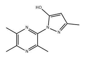 1H-Pyrazol-5-ol, 3-methyl-1-(3,5,6-trimethyl-2-pyrazinyl)- 结构式