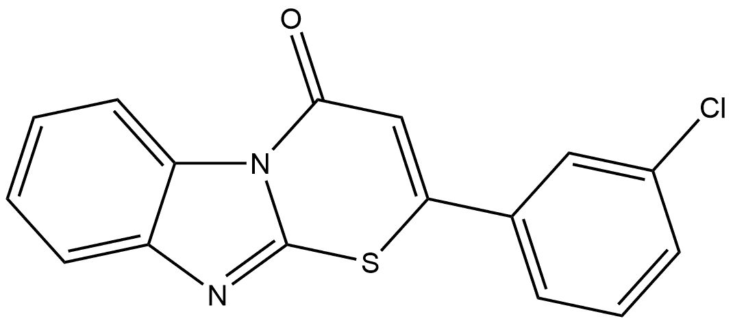 4H-[1,3]Thiazino[3,2-a]benzimidazol-4-one, 2-(3-chlorophenyl)- 结构式