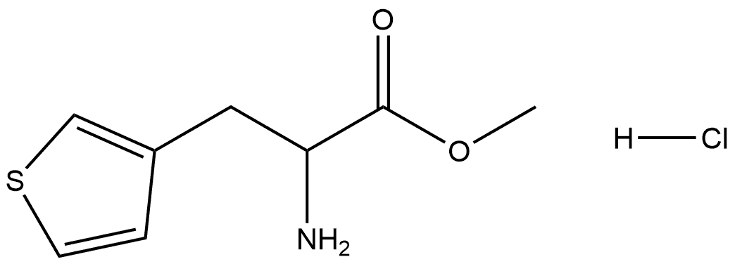 2-氨基-3-(噻吩-3-基)丙酸甲酯盐酸盐 结构式