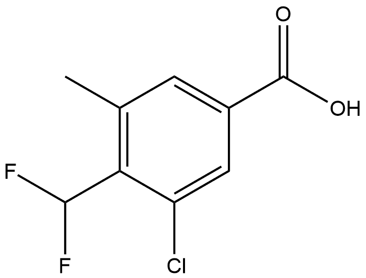 3-chloro-4-(difluoromethyl)-5-methylbenzoic acid 结构式