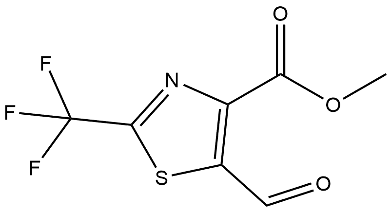 5-甲酰基-2-(三氟甲基)噻唑-4-羧酸甲酯 结构式