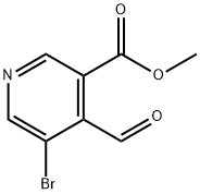 5-溴-4-甲酰基烟酸甲酯 结构式