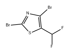 2,4-二溴-5-(二氟甲基)噻唑 结构式