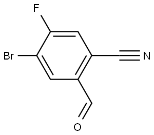 4-溴-5-氟-2-甲酰苄腈 结构式