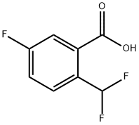 2-(二氟甲基)-5-氟苯甲酸 结构式