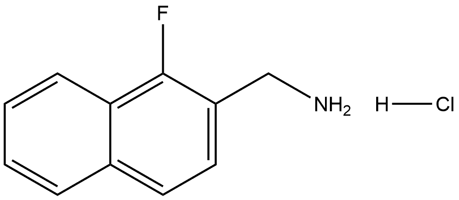 (1-氟萘-2-基)甲胺盐酸盐 结构式