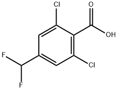 2,6-二氯-4-(二氟甲基)苯甲酸 结构式