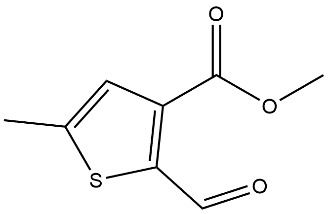 2-甲酰基-5-甲基噻吩-3-羧酸甲酯 结构式