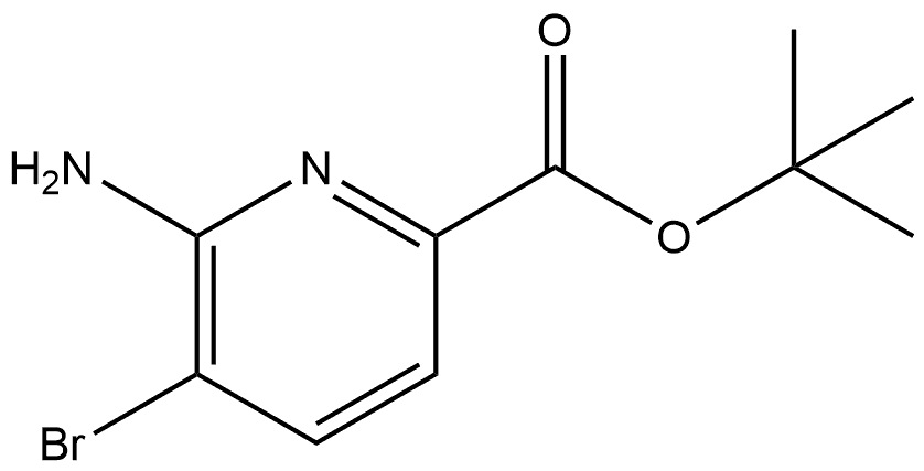 6-氨基-5-溴吡啶甲酸叔丁酯 结构式