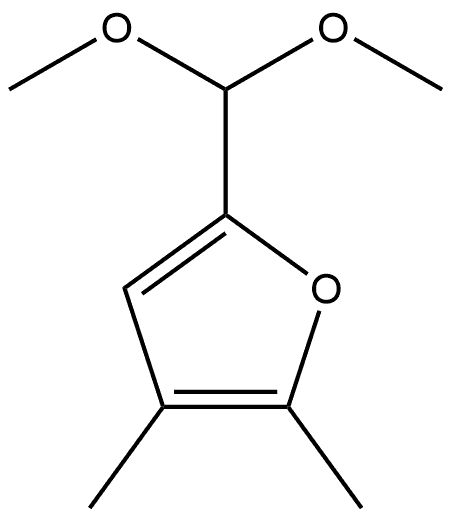 5-(Dimethoxymethyl)-2,3-dimethylfuran 结构式