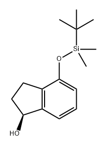 (S)-4-((叔丁基二甲基硅基)氧基)-2,3-二氢-1H-茚-1-醇 结构式