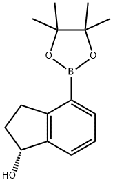 (R)?-?4-?(4,?4,?5,?5-?Tetramethyl-?1,?3,?2-?dioxaborolan-?2-?yl)?-?2,?3-?dihydro-?1H-?inden-?1-?ol 结构式