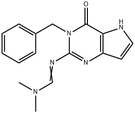 Methanimidamide, N'-[4,5-dihydro-4-oxo-3-(phenylmethyl)-3H-pyrrolo[3,2-d]pyrimidin-2-yl]-N,N-dimethyl- 结构式