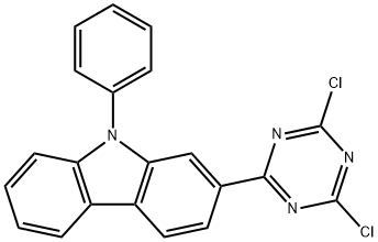 2-(4,6-二氯-1,3,5-三嗪-2-基)-9-苯基-9H-咔唑 结构式