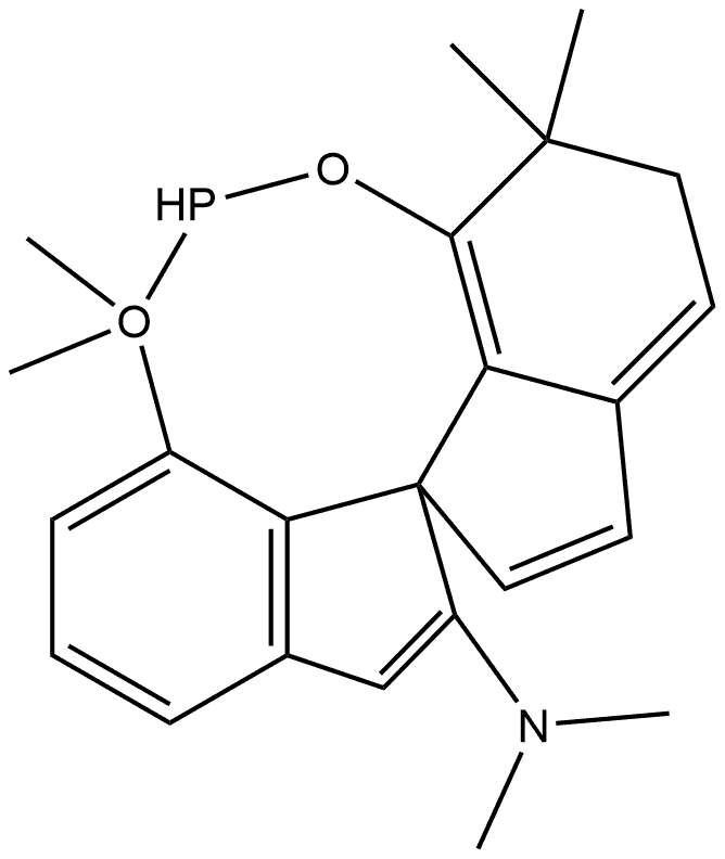 (11AR)-10,11,12,13-四氢-10,10,13,13-四甲基-N,N-二甲基-二茚并[7,1-DE:1‘,7‘-FG][1,3,2]二氧磷杂-5-胺 结构式