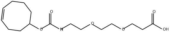 Propanoic acid, 3-[2-[2-[[(4-cycloocten-1-yloxy)carbonyl]amino]ethoxy]ethoxy]- 结构式