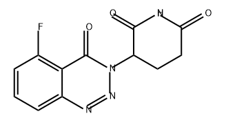 2,6-Piperidinedione, 3-(5-fluoro-4-oxo-1,2,3-benzotriazin-3(4H)-yl)- 结构式