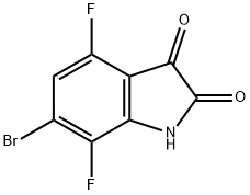 6-溴-4,7-二氟吲哚啉-2,3-二酮 结构式